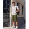 imageCOOFANDY Mens Casual Shorts Cotton Elastic Waist Drawstring Shorts Lightweight Summer Beach ShortsAarmy Green
