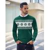 imageCOOFANDY Mens Crew Neck Sweater Slim Fit Lightweight Sweatshirts Knitted Pullover for Casual Or Dressy WearChristmas Green