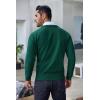 imageCOOFANDY Mens Crew Neck Sweater Slim Fit Lightweight Sweatshirts Knitted Pullover for Casual Or Dressy WearChristmas Green