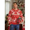 imageCOOFANDY Mens Crew Neck Sweater Slim Fit Lightweight Sweatshirts Knitted Pullover for Casual Or Dressy WearChristmas Red