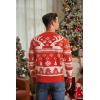 imageCOOFANDY Mens Crew Neck Sweater Slim Fit Lightweight Sweatshirts Knitted Pullover for Casual Or Dressy WearChristmas Red