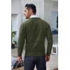imageCOOFANDY Mens Crew Neck Sweater Slim Fit Lightweight Sweatshirts Knitted Pullover for Casual Or Dressy WearGreenBlack Twotone Colors