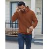imageCOOFANDY Men Cotton Fleece Hooded Sweatshirt Casual Long Sleeve Hoodies Pullover Fashion Drawstring Hoodie with Kanga PocketBrown