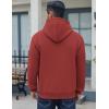 imageCOOFANDY Men Cotton Fleece Hooded Sweatshirt Casual Long Sleeve Hoodies Pullover Fashion Drawstring Hoodie with Kanga PocketDeep Red
