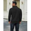 imageCOOFANDY Men Quarter Zip Up Pullover Lightweight Mock Neck Sweatshirt Casual Active Long Sleeve Polo ShirtBlack