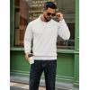 imageCOOFANDY Men Quarter Zip Up Pullover Lightweight Mock Neck Sweatshirt Casual Active Long Sleeve Polo ShirtWhite