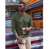 imageCOOFANDY Mens Fleece Crewneck Sweatshirt Casual Long Sleeve Pullover Fall Winter Warm Sweatshirts Fashion PulloversArmy Green