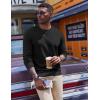 imageCOOFANDY Mens Fleece Crewneck Sweatshirt Casual Long Sleeve Pullover Fall Winter Warm Sweatshirts Fashion PulloversBlack