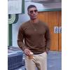 imageCOOFANDY Mens Fleece Crewneck Sweatshirt Casual Long Sleeve Pullover Fall Winter Warm Sweatshirts Fashion PulloversBrown