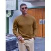 imageCOOFANDY Mens Fleece Crewneck Sweatshirt Casual Long Sleeve Pullover Fall Winter Warm Sweatshirts Fashion PulloversLight Brown