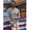 imageCOOFANDY Mens Fleece Crewneck Sweatshirt Casual Long Sleeve Pullover Fall Winter Warm Sweatshirts Fashion PulloversLight Gray