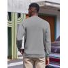 imageCOOFANDY Mens Fleece Crewneck Sweatshirt Casual Long Sleeve Pullover Fall Winter Warm Sweatshirts Fashion PulloversLight Gray
