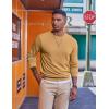 imageCOOFANDY Mens Fleece Crewneck Sweatshirt Casual Long Sleeve Pullover Fall Winter Warm Sweatshirts Fashion PulloversLight Tan