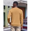 imageCOOFANDY Mens Fleece Crewneck Sweatshirt Casual Long Sleeve Pullover Fall Winter Warm Sweatshirts Fashion PulloversLight Tan