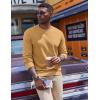 imageCOOFANDY Mens Fleece Crewneck Sweatshirt Casual Long Sleeve Pullover Fall Winter Warm Sweatshirts Fashion PulloversLight Tan