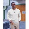 imageCOOFANDY Mens Fleece Crewneck Sweatshirt Casual Long Sleeve Pullover Fall Winter Warm Sweatshirts Fashion PulloversWhite