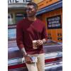 imageCOOFANDY Mens Fleece Crewneck Sweatshirt Casual Long Sleeve Pullover Fall Winter Warm Sweatshirts Fashion PulloversWine Red