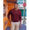 imageCOOFANDY Mens Fleece Crewneck Sweatshirt Casual Long Sleeve Pullover Fall Winter Warm Sweatshirts Fashion PulloversWine Red