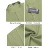 imageCOOFANDY Mens Henley TShirts Short Sleeve Casual Button Henley Shirts Band Collar Tee Summer Beach Hippie ShirtsGreen