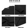 imageCOOFANDY Mens Knit Polo Shirts Casual Long Sleeve Collared Pullover Sweaters Quarter Button Ribbed Vintage Polo SweaterBlack