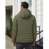 imageCOOFANDY Mens Packable Puffer Jacket Lightweight Hooded Insulated Winter Coat Windproof Zipper Down JacketArmy Green