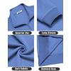 imageCOOFANDY Mens Quarter Zip Pullover Mock Neck Lightweight Sweatshirt Long Sleeve Polo Shirt Business Casual Pullover TopBlue
