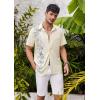 imageCOOFANDY Hawaiian Short Button Sleeve Down Shirt Shirts BeachBeige  Undersea Animals  Plants