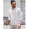 imageCOOFANDY Long Sleeve Polo Shirts for Men Knit Polo Sweater Lightweight Ribbed Pullover SweaterWhite
