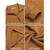 imageCOOFANDY Men Quarter Zip Pullover Long Sleeve Quilted Sweatshirt Waffle Casual Collared Sweatshirts Mock Neck Winter PoloLight Brown