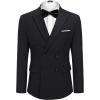 imageCOOFANDY Mens 2 Piece Double Breasted Suits Slim Fit Tuxedo Jacket and Dress Pants Set for Wedding Business PromBlack
