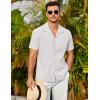 imageCOOFANDY Mens 2025 Fashion Textured Shirts Short Sleeve Summer Beach Shirt Casual Button Down ShirtsWhite