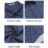 imageCOOFANDY Mens Button Down Shirts Short Sleeve Casual Shirt Summer Untucked Dress ShirtsWhite Dotnavy Blue
