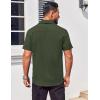 imageCOOFANDY Mens Button Down Shirts Stain Shield Dress Shirts Short Sleeve Summer Business Casual ShirtsArmy Green