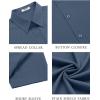 imageCOOFANDY Mens Button Down Shirts Stain Shield Dress Shirts Short Sleeve Summer Business Casual ShirtsBlue