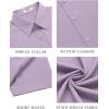 imageCOOFANDY Mens Button Down Shirts Stain Shield Dress Shirts Short Sleeve Summer Business Casual ShirtsLavender