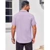 imageCOOFANDY Mens Button Down Shirts Stain Shield Dress Shirts Short Sleeve Summer Business Casual ShirtsLavender