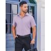 imageCOOFANDY Mens Button Down Shirts Stain Shield Dress Shirts Short Sleeve Summer Business Casual ShirtsLavender