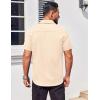 imageCOOFANDY Mens Button Down Shirts Stain Shield Dress Shirts Short Sleeve Summer Business Casual ShirtsLight Khaki