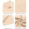 imageCOOFANDY Mens Button Down Shirts Stain Shield Dress Shirts Short Sleeve Summer Business Casual ShirtsLight Khaki