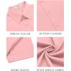 imageCOOFANDY Mens Button Down Shirts Stain Shield Dress Shirts Short Sleeve Summer Business Casual ShirtsLight Pink