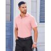 imageCOOFANDY Mens Button Down Shirts Stain Shield Dress Shirts Short Sleeve Summer Business Casual ShirtsLight Pink