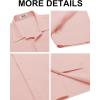 imageCOOFANDY Mens Button Down Shirts Stain Shield Dress Shirts Short Sleeve Summer Business Casual ShirtsPink