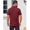 imageCOOFANDY Mens Button Down Shirts Stain Shield Dress Shirts Short Sleeve Summer Business Casual ShirtsWine Red