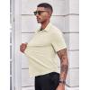 imageCOOFANDY Mens Casual Button Down Shirts Stretch Short Sleeve Business Dress Shirt with PocketBeige