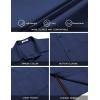 imageCOOFANDY Mens Casual Button Down Shirts Stretch Short Sleeve Business Dress Shirt with PocketNavy Blue
