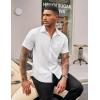 imageCOOFANDY Mens Casual Button Down Shirts Stretch Short Sleeve Business Dress Shirt with PocketWhite