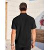 imageCOOFANDY Mens Casual Dress Shirt Short Sleeve Wrinkle Free Dress Shirt Business Casual ShirtsBlack