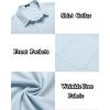 imageCOOFANDY Mens Casual Dress Shirt Short Sleeve Wrinkle Free Dress Shirt Business Casual ShirtsLight Blue