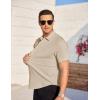 imageCOOFANDY Mens Casual Dress Shirt Short Sleeve Wrinkle Free Dress Shirt Business Casual ShirtsLight Khaki