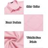 imageCOOFANDY Mens Casual Dress Shirt Short Sleeve Wrinkle Free Dress Shirt Business Casual ShirtsLight Pink